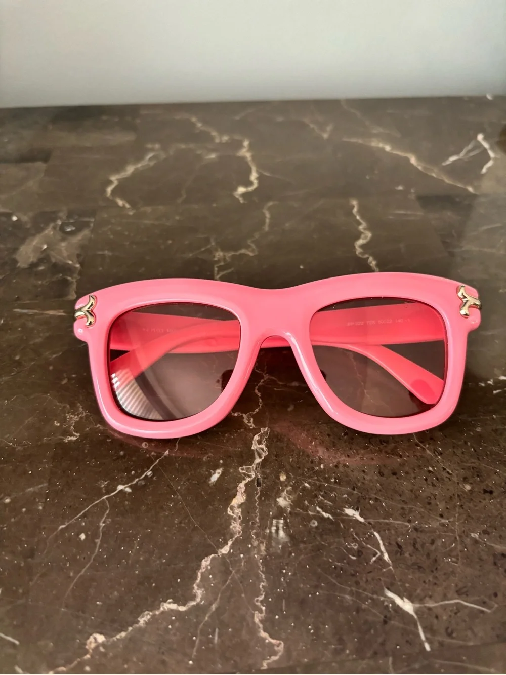 Emilio Pucci Bubblegum Pink Sunglasses with Gold Accents